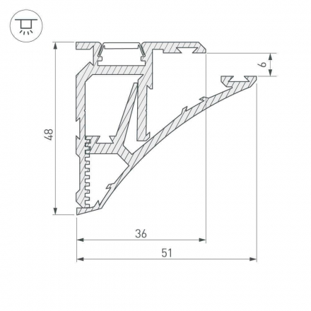 Профиль Arlight SHELF-620-2000-SET ANOD 023788