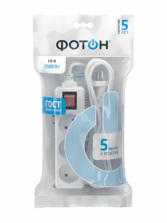 Удлинитель Фотон 3гн х 5м б/з 10-53S 24747