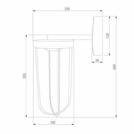 Уличный настенный светодиодный светильник Elektrostandard Ritz 35183/D a068269