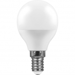 Лампа светодиодная Feron E14 7W 2700K Шар Матовая LB-95 25478