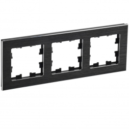 Рамка 3-постовая IEK Brite РУ-3-1-БрЧ черная BR-M32-M-K02