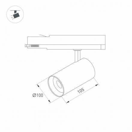 Трековый светодиодный светильник Arlight LGD-Nika-4TR-R100-30W White6000 031171