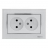 Розетка двойная 2P Vesta-Electric Exclusive White белый FRZ00040010STL