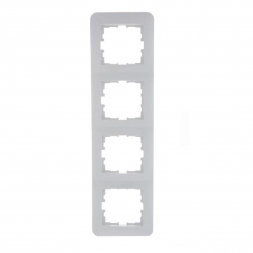 Рамка 4-ая вертикальная Lezard Karina Life белая 708-0200-154