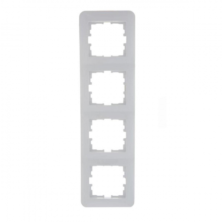 Рамка 4-ая вертикальная Lezard Karina Life белая 708-0200-154