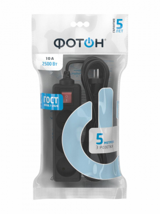 Удлинитель Фотон 3гн х 5м б/з 10-53S 24750