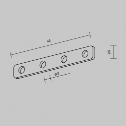 Комплект прямых соединителей Maytoni Technical Exility Busbar (4 шт) TRA034D-C-42S