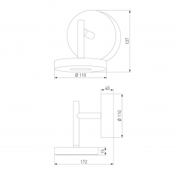 Уличный настенный светодиодный светильник Elektrostandard Verano 35185/D a068590