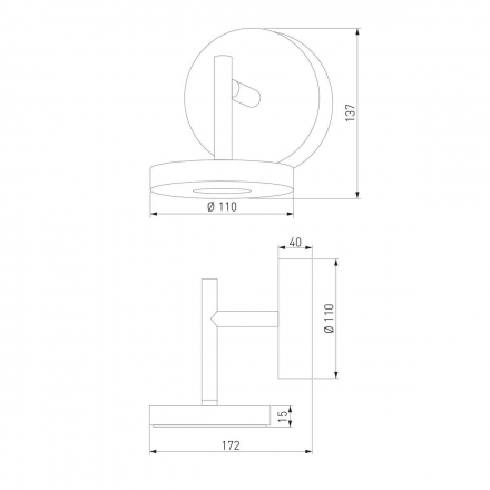 Уличный настенный светодиодный светильник Elektrostandard Verano 35185/D a068590