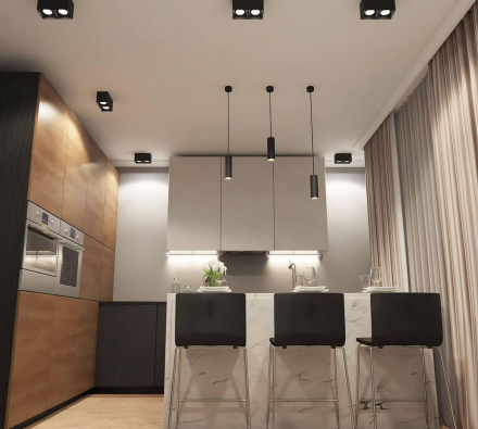 Накладной светильник Denkirs DK3085-BK+WH