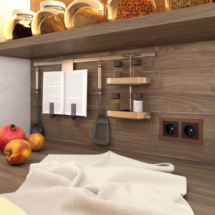 Рамка Werkel Aluminium на 2 поста коричневый алюминий W0021714 4690389158186