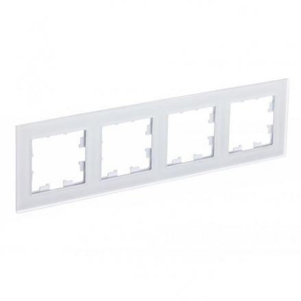 Рамка 4-постовая Schneider Electric AtlasDesign Nature белая ATN330104