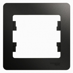 Рамка 1-постовая Schneider Electric Glossa антрацит GSL000701