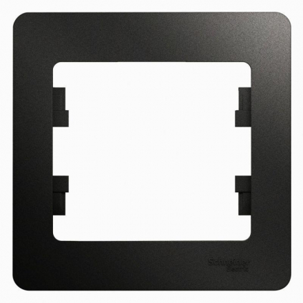 Рамка 1-постовая Schneider Electric Glossa антрацит GSL000701