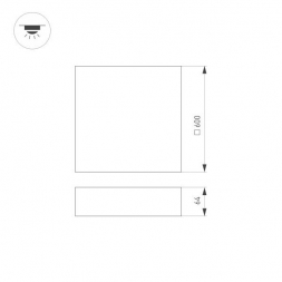 Потолочный светодиодный светильник Arlight SP-Quadro-S600x600-60W Day4000 034806