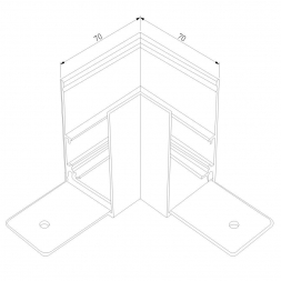 Коннектор L-образный Elektrostandard Slim Magnetic 85090/00 a057205