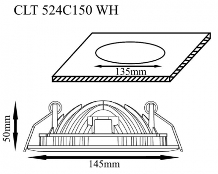 Встраиваемый светодиодный светильник Crystal Lux CLT 524C150 WH