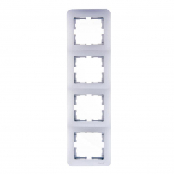 Рамка 4-ая вертикальная Lezard Karina Life белый жемчуг 708-3000-154