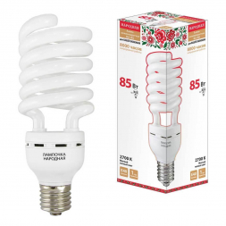 Лампа люминесцентная TDM Electric Народная E40 85W 2700K матовая SQ0347-0043