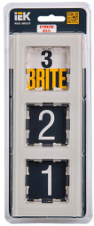 Рамка 3-постовая IEK Brite РУ-3-2-БрВа ваниль BR-M32-G-K10