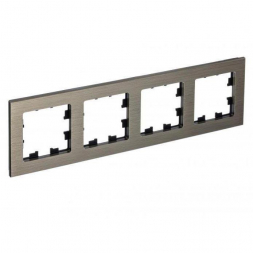 Рамка 4-постовая Schneider Electric AtlasDesign Nature Латунь ATN312204