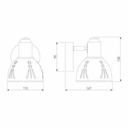 Спот Eurosvet 20052/1 античная бронза