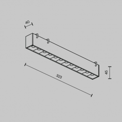 Подвесной светодиодный светильник Maytoni Technical Pendant system Parity Points TR128B-12W3K-M-W
