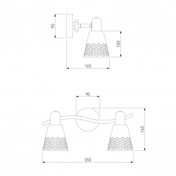 Настенный светильник Eurosvet 20053/2 хром