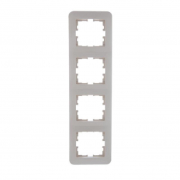 Рамка 4-ая вертикальная Lezard Karina Life кремовая 708-0300-154