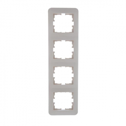 Рамка 4-ая вертикальная Lezard Karina Life кремовая 708-0300-154