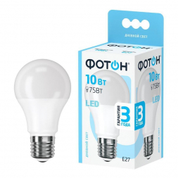 Лампа светодиодная Фотон E27 10W 4000K матовая 22826