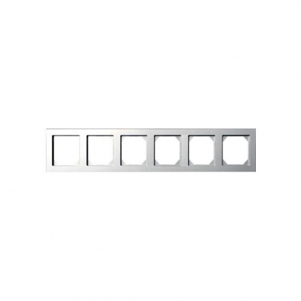 Рамка 6-постовая Liregus Epsilon серебро 28-191