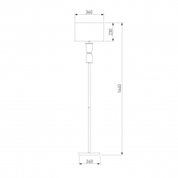 Торшер Eurosvet Caprera 01154/1 никель