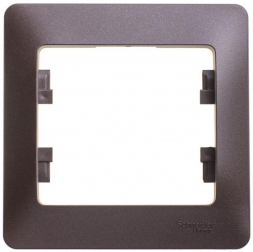 Рамка 1-постовая Schneider Electric Glossa шоколад GSL000801