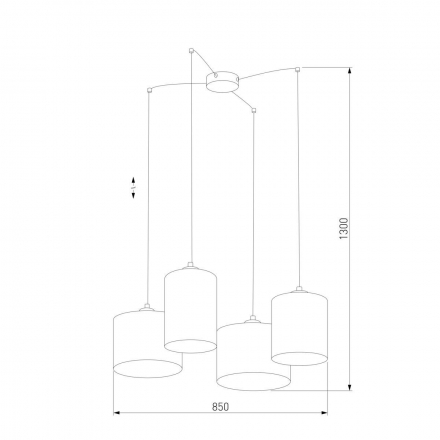 Подвесная люстра TK Lighting 6585 Juta
