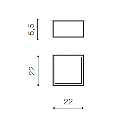 Накладной светильник Azzardo Monza Square 22 AZ2269