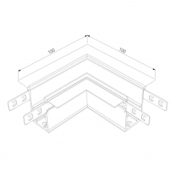Коннектор L-образный внутренний Elektrostandard Slim Magnetic 85093/00 a057208
