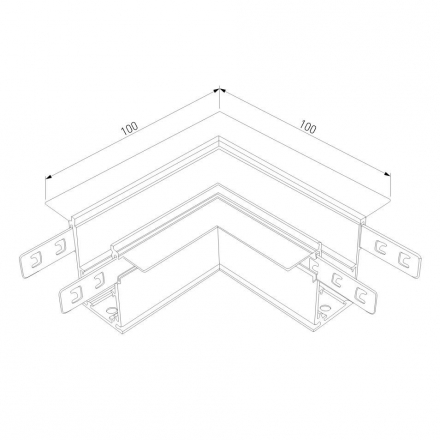 Коннектор L-образный внутренний Elektrostandard Slim Magnetic 85093/00 a057208