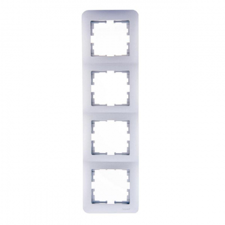 Рамка 4-ая вертикальная Lezard Karina Life серебро 708-4300-154