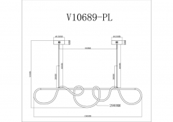 Подвесной светодиодный светильник Moderli True V10689-PL