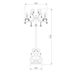 Торшер Eurosvet 12505/3F античная бронза Strotskis