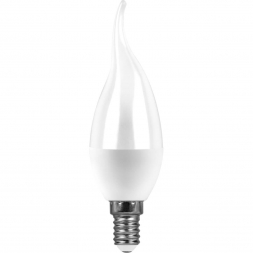Лампа светодиодная Feron E14 7W 4000K Свеча на ветру Матовая LB-97 25761
