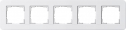 Рамка 5-постовая Gira E3 белый глянцевый 0215410