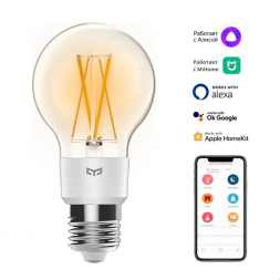 Лампа светодиодная филаментная Yeelight E27 6W 2700K золото YLDP12YL