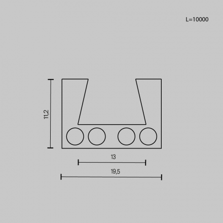 Шинопровод Maytoni Technical Busbar trunkings Elasity TRX160-1110B