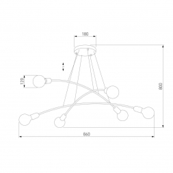 Подвесная люстра TK Lighting 2726 Helix