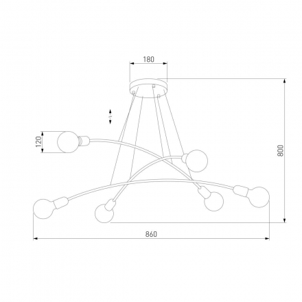 Подвесная люстра TK Lighting 2726 Helix