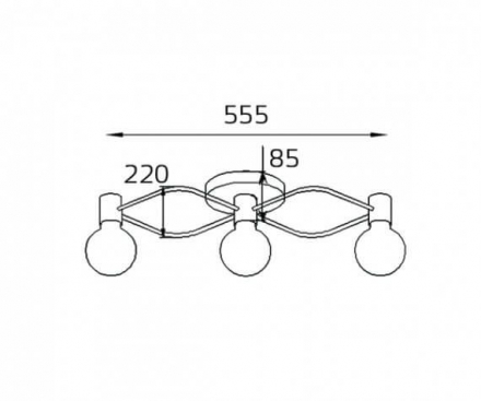 Потолочная люстра Italline Vega PL 6088/3 bronze