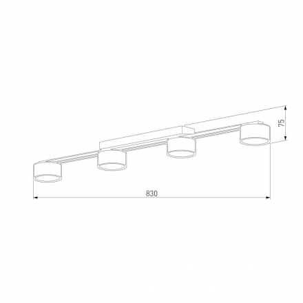Потолочная люстра TK Lighting 6245 Dallas Black