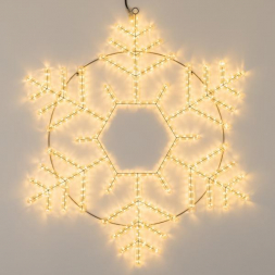 Светодиодная фигура Ardecoled Снежинка ARD-Snowflake-M10-1000x900-576Led Warm 034259